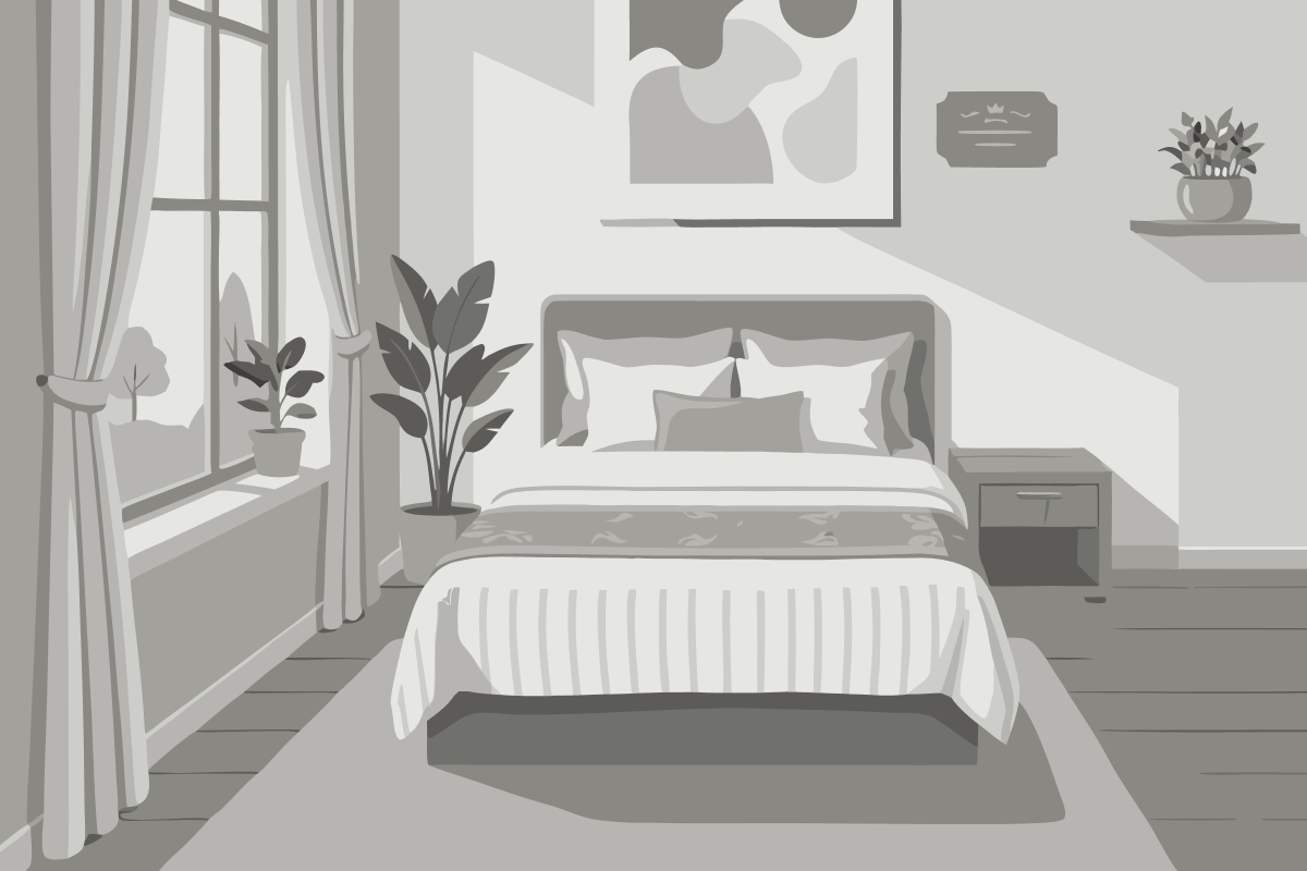 Deluxe Apartment mit 1 Schlafzimmer und Gartenblick